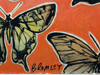 DAVID BROMLEY "Butterflies" Mixed Media on Card 70cm x 88cm
