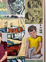 DAVID BROMLEY Children "Memory Lane" Acrylic on Timber Panels 125cm x 100cm