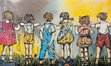 DAVID BROMLEY "All My Friends Here II" Signed Limited Edition Print 60cm x 100cm