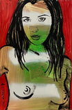 DAVID BROMLEY Nude "Laura" Original Polymer Painting on Canvas 90cm x 60cm