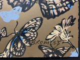 DAVID BROMLEY "Butterflies" Signed Limited Edition Print, 76cm x 56cm