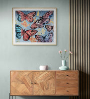 DAVID BROMLEY "Butterflies I" Signed Limited Edition Print 72cm x 90cm
