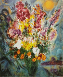 MARC CHAGALL "Floral Bouquet" Limited Edition Colour Lithograph