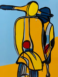 JASPER KNIGHT "Yellow Two Tone 150" Enamel on Aluminium 90cm x 60cm FRAMED