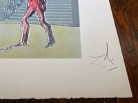 SALVADOR DALI "The Gift of Mandrino" Hand Signed Lithograph 49cm x 71cm