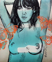 DAVID BROMLEY Nude "Sophie" Signed, Limited Edition Print, 60cm x 50cm